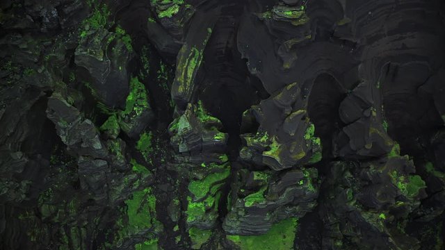 Colourful sea cliffs of Jan Mayen