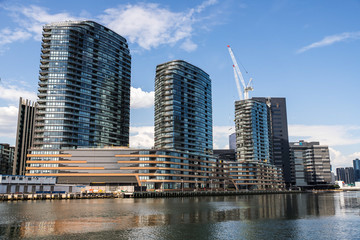 modern buildings near Yarra River Melbourne 