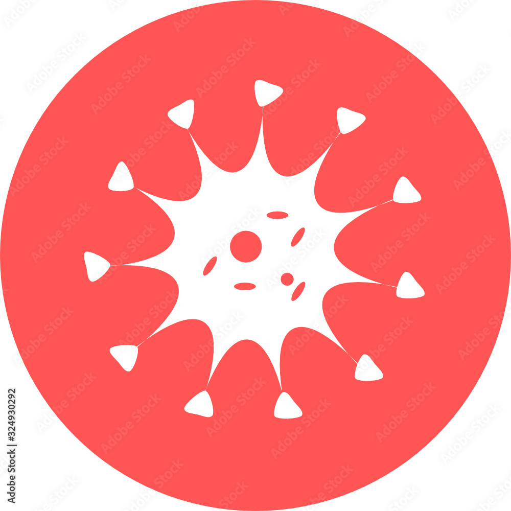 Poster bacteria, microbes and virus, sign and symbols in flat design health with elements for mobile concep