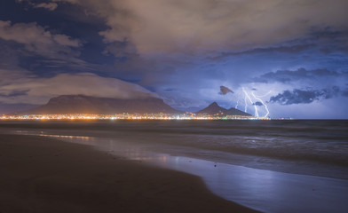Thunderstorm over Table Mountain