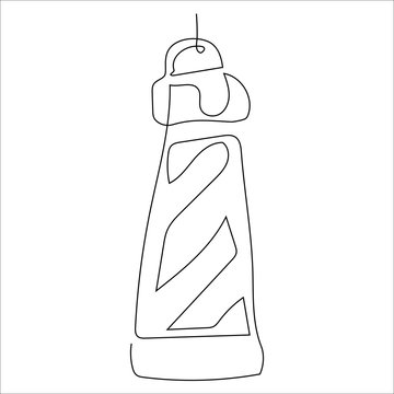 Lighthouse handdrawn line