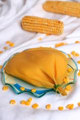 Pamonha, Brazilian sweet corn with cheese filling