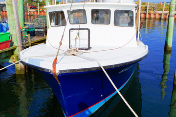 Fototapeta na wymiar Fishing boats in Galilee, Rhode Island.