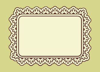 Ornamental floral rectangular frame