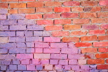 Two Tone Brick Wall for Background, Wallpaper and Texture
