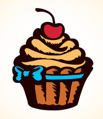 Cake. Vector drawing