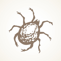 The little mite. Vector doodle symbol