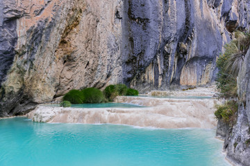 Fototapeta na wymiar Millpu pools in Peru