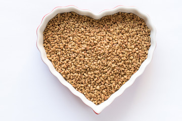 Fenugreek in a Heart Shaped Bowl