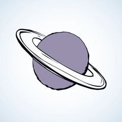 Saturn. Vector drawing