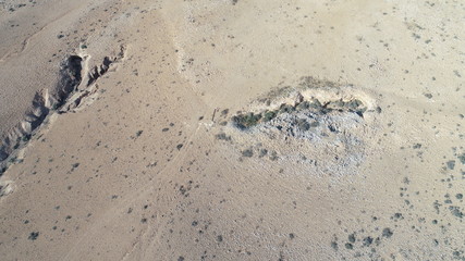 Contrast of colors in desert land