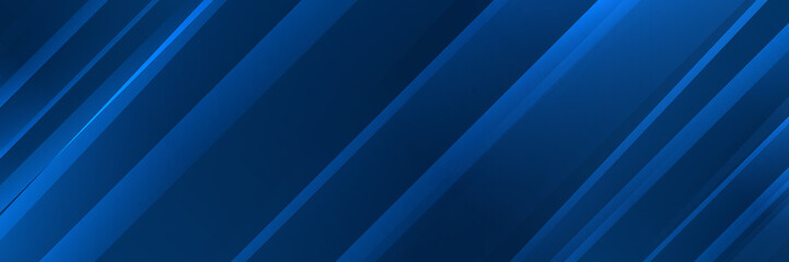 Obraz premium Dark blue background with abstract graphic elements for wide banner.