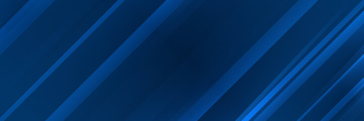 Obraz premium Dark blue background with abstract graphic elements for wide banner.