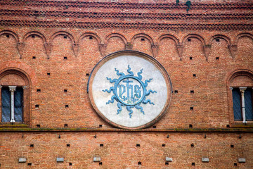 Old wall in Siena, Italy