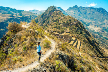Obraz premium Old Pisac ruins in Peru
