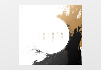 Grunge and Gold background. Vector format.