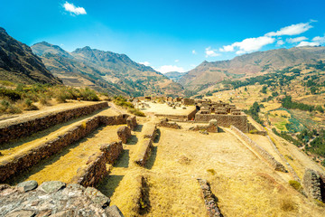 Old Pisac ruins in Peru