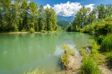 Fototapeta na wymiar Beautiful Mountain River in Vancouver, British Columbia, Canada.