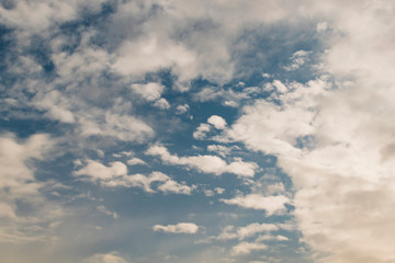 Frowning clouds in the evening sky