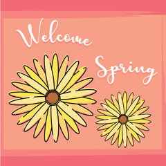 Welcome srping illustration