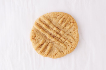 peanut butter cookie isolated on white background