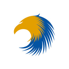 falcon logo design template vector