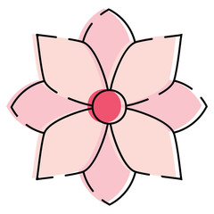 Isolated beatiful flower icon