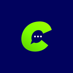 Initial Letter C Chat Logo Design
