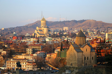 Fototapeta na wymiar Photos of types of landscape Tbilisi Georgia