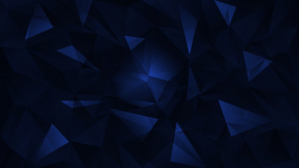 Obraz premium Dark blue bright metal polygon abstract pattern