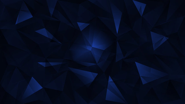 Dark blue bright metal polygon abstract pattern