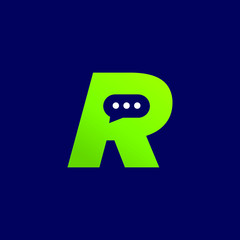 Initial Letter R Chat Logo Design