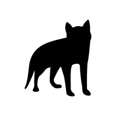 Vector illustration of a husky or wolf silhouette.