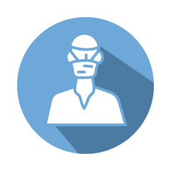 surgeon worker character block style icon