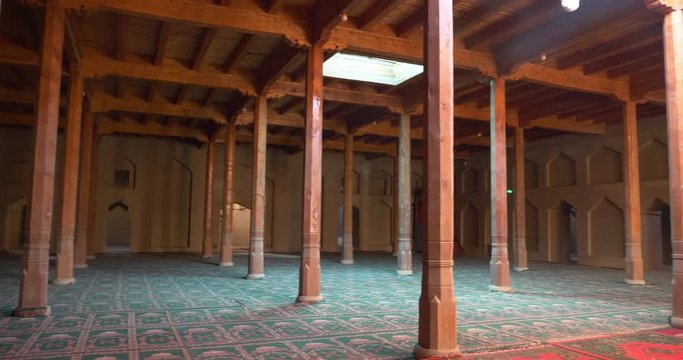 Interior inside Sugong tower in Turpan. the largest ancient Islamic tower in Turpan Xinjiang, China.