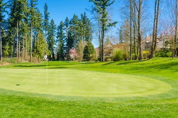 Obraz premium Golf course with gorgeous green