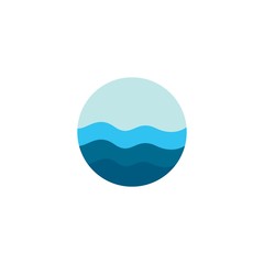 Water Wave Logo Template. vector Icon illustration