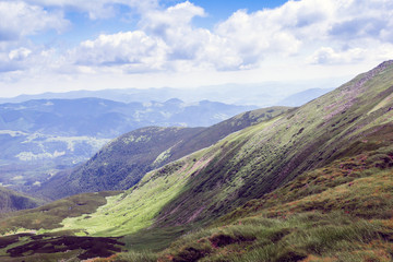 landscape of a Carpathians mountains