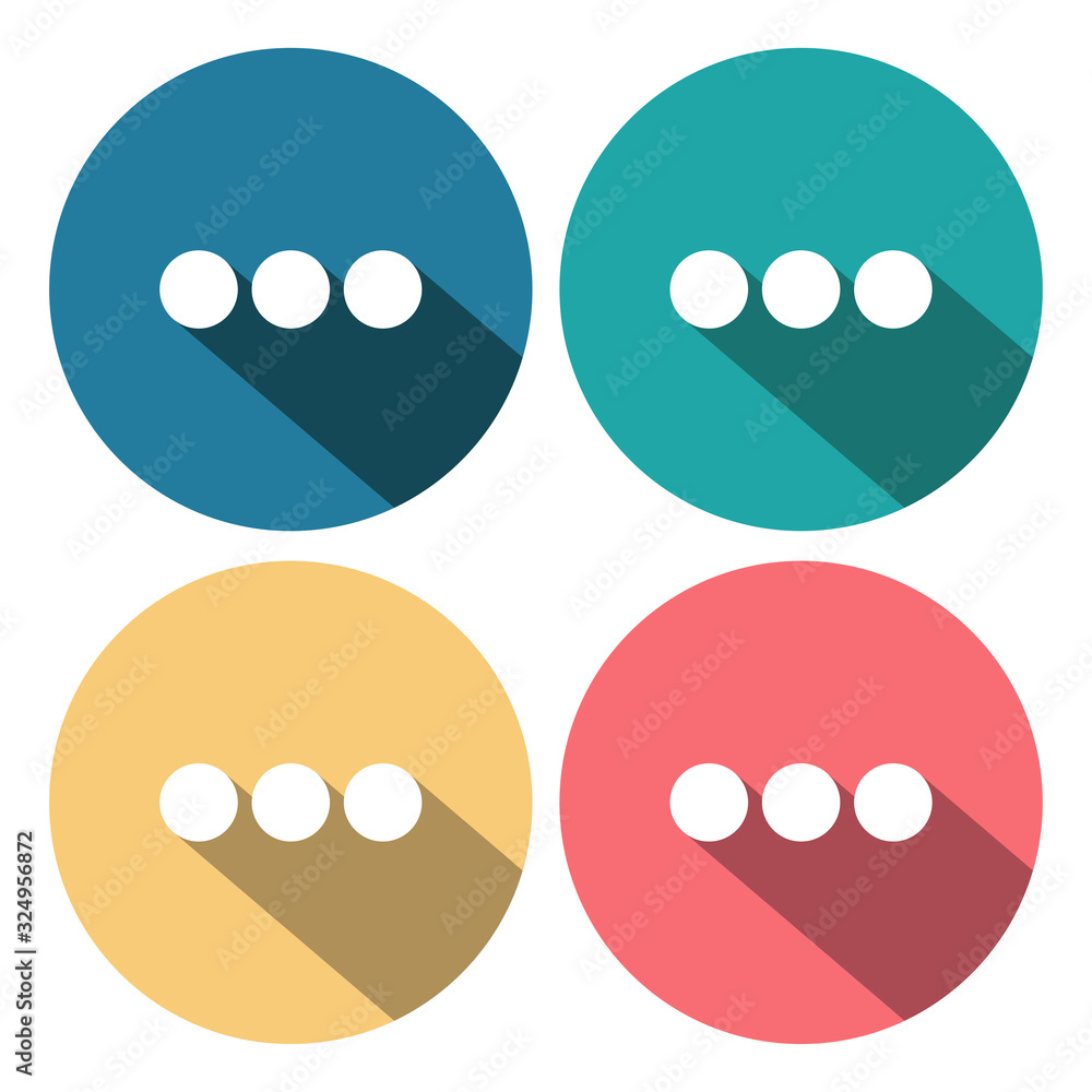 Poster ellipsis sign icon in trendy style. three dots icon. options, preferences, menu, more signs for mode
