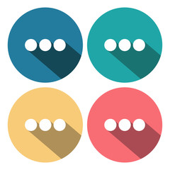 Ellipsis sign icon in trendy style. Three dots icon. Options, Preferences, Menu, More signs for modern mobile and web UI UX design.