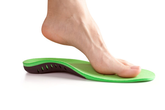 orthopedic insole with female leg