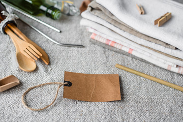 Eco-friendly kitchen set. Zero waste concept. Waste-free domestic life. Plastic free. Bio product....