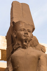 Statues of Ramses II. Egypt, Luxor - Karnak Temple, complex of Amun-Re. UNESCO heritage site.