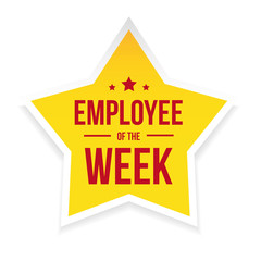 Obraz premium Best Employee of the Week award badge