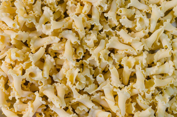 Gigli Pasta in Close Up Detail for Food Background.