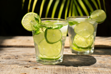 Lime and mint cocktail with rum called 