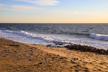 Winter landscapes in Cape Cod - Sunset