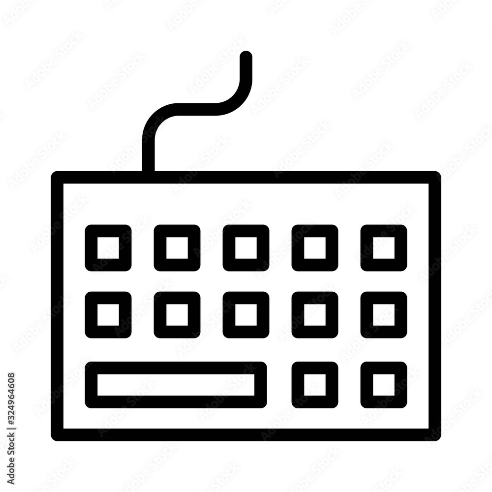 Fototapete computer keyboard icon. laptop keypad sign. pc peripheral illustration for perfect web and mobile ui