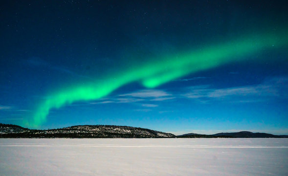 Aurora Borealis, Lapland, Finland, Ivalo, Lake Inari
