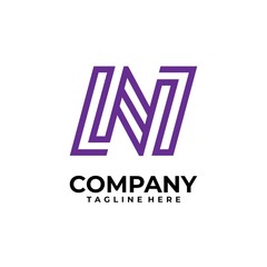 initial letter N logo design vector inspiration